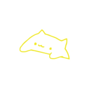 Sevimli Kedi Araba Sticker 17x17 Cm Sarı