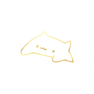 Sevimli Kedi Araba Sticker 17x17 Cm Gold