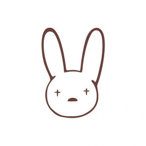 Tavşan Araba Sticker 17x17 Cm Kahverengi