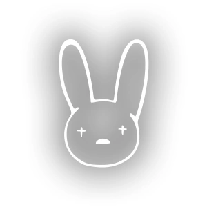 Tavşan Araba Sticker 17x17 Cm Beyaz