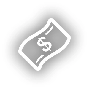 Dolar Banknot Araba Sticker 17x17 Cm Beyaz