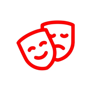 Mutlu Yüz Üzgün Yüz Araba Sticker 17x17 Cm Kırmızı