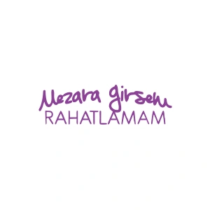 Mezara Girsem Rahatlamam Araba Sticker 17x17 Cm Mor
