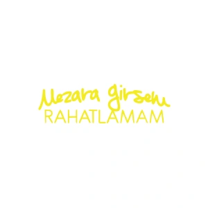 Mezara Girsem Rahatlamam Araba Sticker 17x17 Cm Sarı