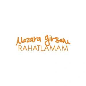 Mezara Girsem Rahatlamam Araba Sticker 17x17 Cm Turuncu