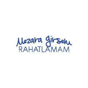 Mezara Girsem Rahatlamam Araba Sticker 17x17 Cm Mavi