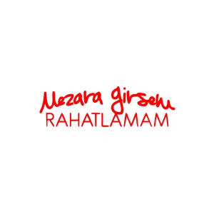 Mezara Girsem Rahatlamam Araba Sticker 17x17 Cm Kırmızı