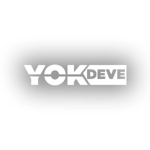 Yok Deve Araba Sticker 17x17 Cm Beyaz