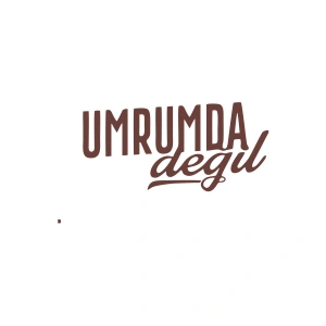 Umrumda Değil Araba Sticker 17x17 Cm Kahverengi