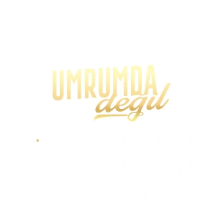 Umrumda Değil Araba Sticker 17x17 Cm Gold