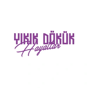 Yıkık Dökük Hayatlar Araba Sticker 17x17 Cm Mor