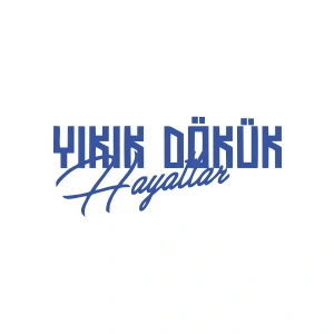 Yıkık Dökük Hayatlar Araba Sticker 17x17 Cm Mavi