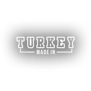 Made In Turkey Araba Sticker 17x17 Cm Beyaz