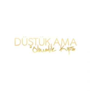 Düştük Ama Ölmedik Kıps Araba Sticker 17x17 Cm Gold