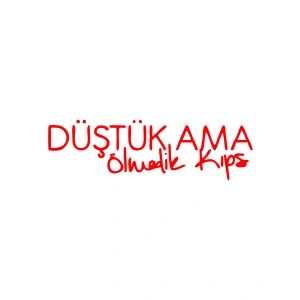 Düştük Ama Ölmedik Kıps Araba Sticker 17x17 Cm Kırmızı
