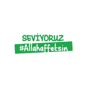 Seviyoruz Allah Affetsin Araba Sticker 17x17 Cm Yeşil