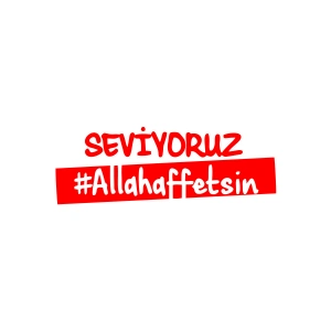 Seviyoruz Allah Affetsin Araba Sticker 17x17 Cm Kırmızı