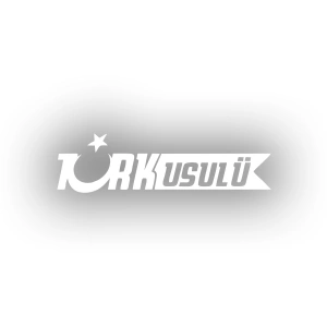 Türk Usulü Araba Sticker 17x17 Cm Beyaz