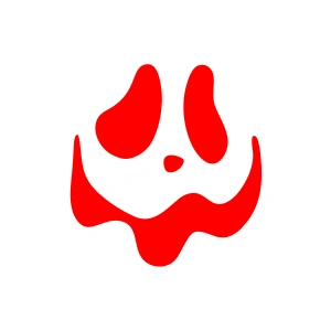 Şapşal Gülen Surat Araba Sticker 17x17 Cm Kırmızı