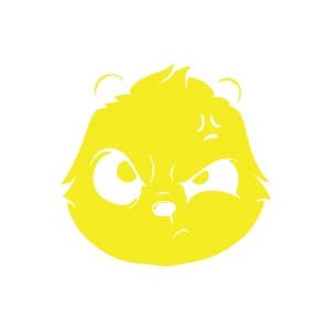 Kızgın Panda Araba Sticker 17x17 Cm Sarı