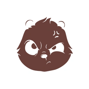 Kızgın Panda Araba Sticker 17x17 Cm Kahverengi