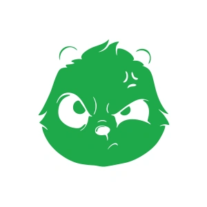 Kızgın Panda Araba Sticker 17x17 Cm Yeşil