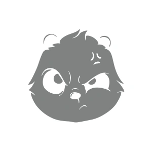 Kızgın Panda Araba Sticker 17x17 Cm Gri