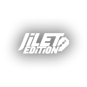 Jilet Edition Araba Sticker 17x17 Cm Beyaz