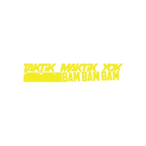 Taktik Maktik Yok Bambambam Araba Sticker 17x17 Cm Sarı