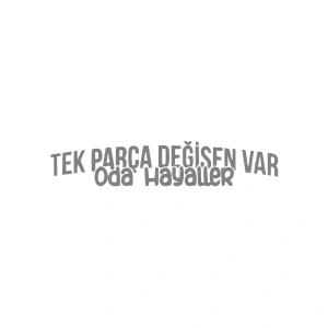 Tek Parça Değişen Var Oda Hayaller Araba Sticker 17x17 Cm Gri
