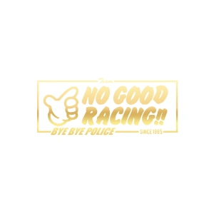 No Good Racing Araba Sticker 17x17 Cm Gold