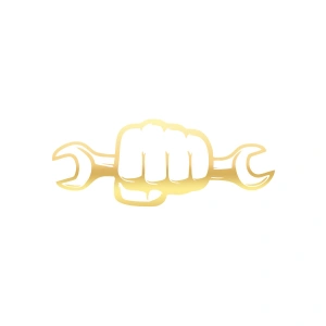 İngiliz Anahtarı Araba Sticker 17x17 Cm Gold