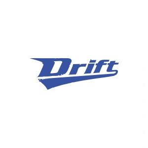 Drift Araba Sticker 17x17 Cm Mavi
