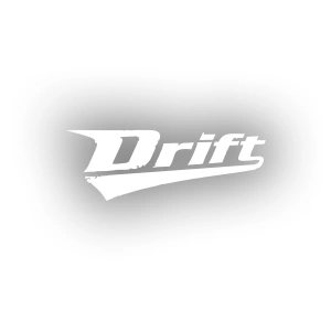 Drift Araba Sticker 17x17 Cm Beyaz