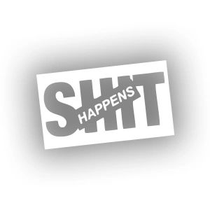 Happens Araba Sticker 17x17 Cm Beyaz