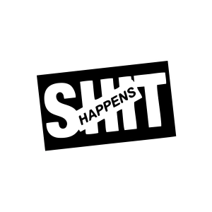 Happens Araba Sticker 17x17 Cm Siyah