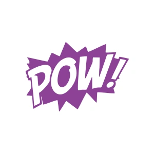 Pow Araba Sticker 17x17 Cm Mor