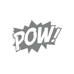 Pow Araba Sticker 17x17 Cm Gri