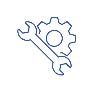 Mekanik Araba Sticker 17x17 Cm Mavi