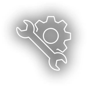 Mekanik Araba Sticker 17x17 Cm Beyaz