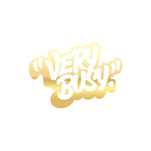 Very Busy Araba Sticker 17x17 Cm Gold