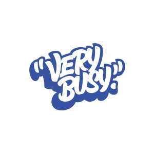Very Busy Araba Sticker 17x17 Cm Mavi