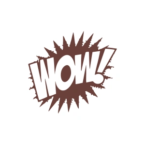 Wow Araba Sticker 17x17 Cm Kahverengi