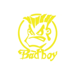 Bad Boy Araba Sticker 17x17 Cm Sarı