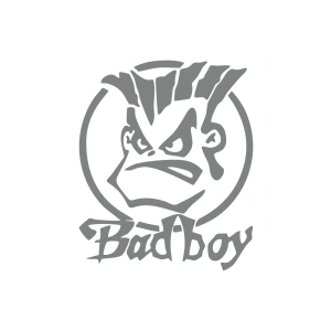 Bad Boy Araba Sticker 17x17 Cm Gri