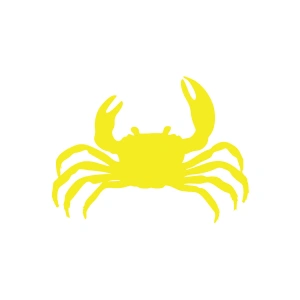 Yengeç Araba Sticker 17x17 Cm Sarı