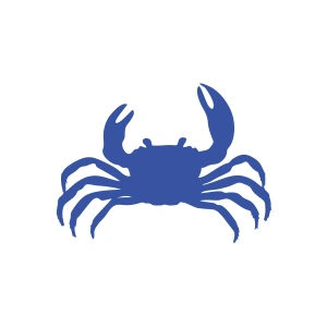 Yengeç Araba Sticker 17x17 Cm Mavi