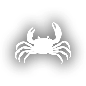 Yengeç Araba Sticker 17x17 Cm Beyaz