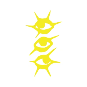 Gözler Araba Sticker 17x17 Cm Sarı