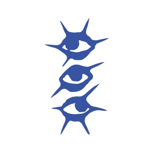 Gözler Araba Sticker 17x17 Cm Mavi